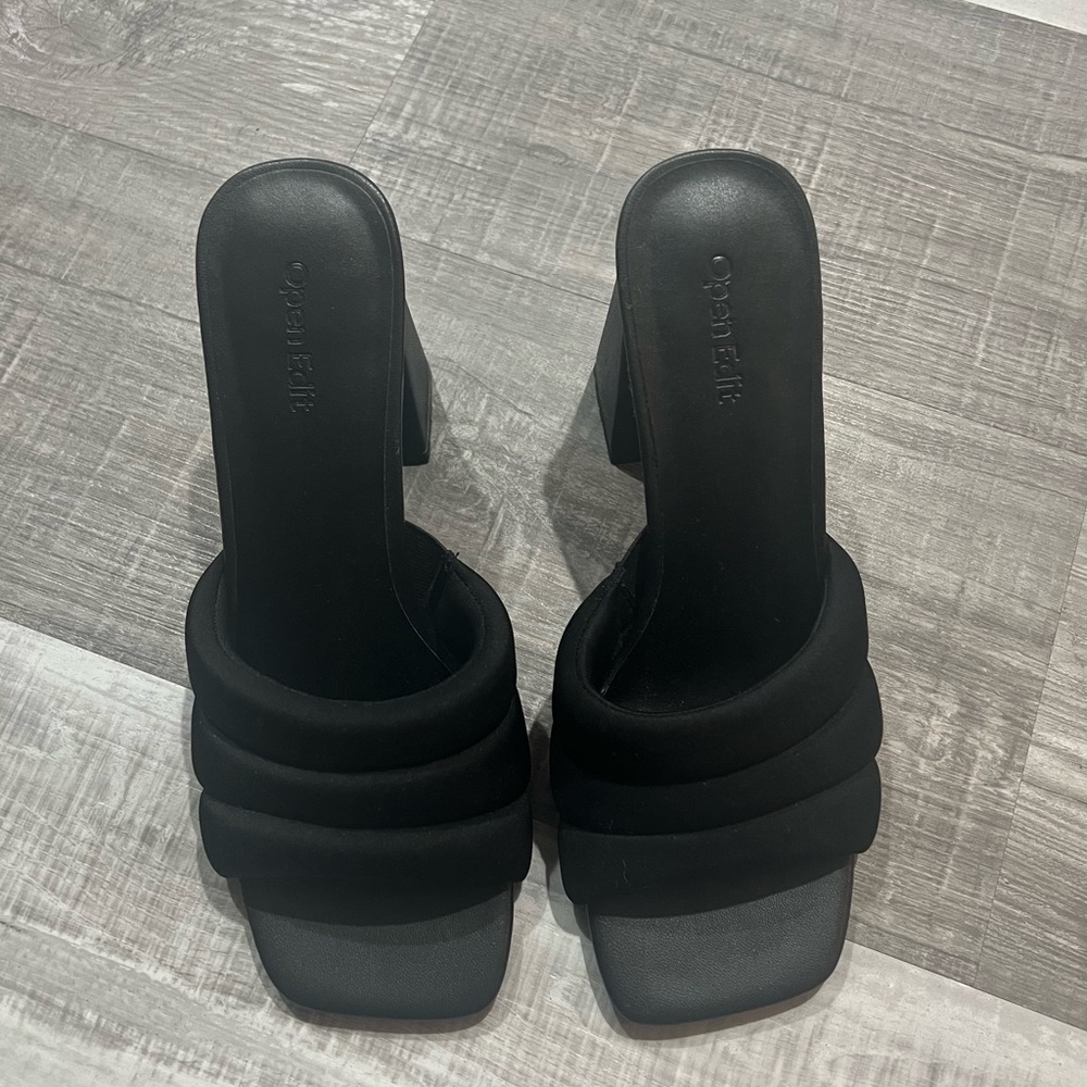 Open Edit Black Heels Women’s
